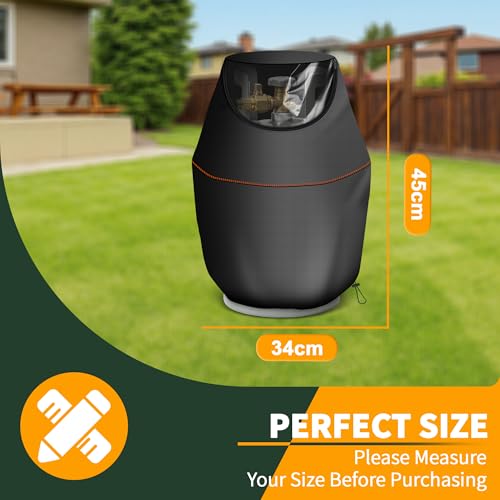 20 lb Propane Tank Cover Fits Standard Propane Tanks Waterproof,Garden 420D Oxford Fabric Propane Tank Storage Box with Windproof Drawstring,34x45cm
