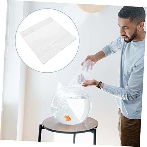 Cabilock 20Pcs Aquarium Fish Wrapping Bags Transparent Pouch for Goldfish Flat Angle Packing Odorless for Tropical Fish Transport