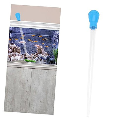 LIOOBO Manual Fish Tank Cleaning Tool 50ml Straw Cleaner Dropper for Aquarium - size: 43.00X4.00X4.00CM