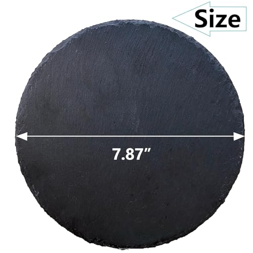 Reptile Basking Platform,7.8IN Tortoise Rock Slate Plate Feeding Food Bowl Dish Turtle Bathing Resting Terrace for Lizard Bearded Dragon Chameleon Gecko Snake Frog Newt - size: 7.8inch(1pcs)