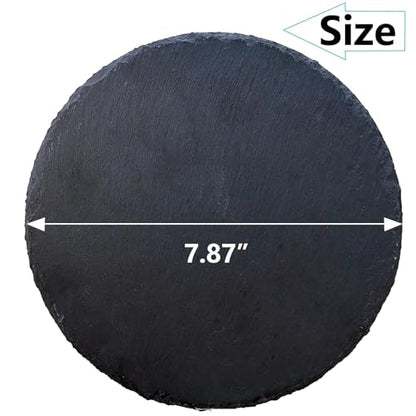 Reptile Basking Platform,7.8IN Tortoise Rock Slate Plate Feeding Food Bowl Dish Turtle Bathing Resting Terrace for Lizard Bearded Dragon Chameleon Gecko Snake Frog Newt - size: 7.8inch(1pcs)