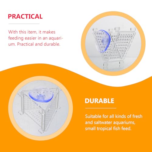 TOYANDONA 2pcs Acrylic Fish Feeding Cups with Suction Hook Red Worm Container Fish Tank Feeder for Aquarium Feeding and Food Storage