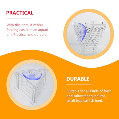 TOYANDONA 2pcs Acrylic Fish Feeding Cups with Suction Hook Red Worm Container Fish Tank Feeder for Aquarium Feeding and Food Storage