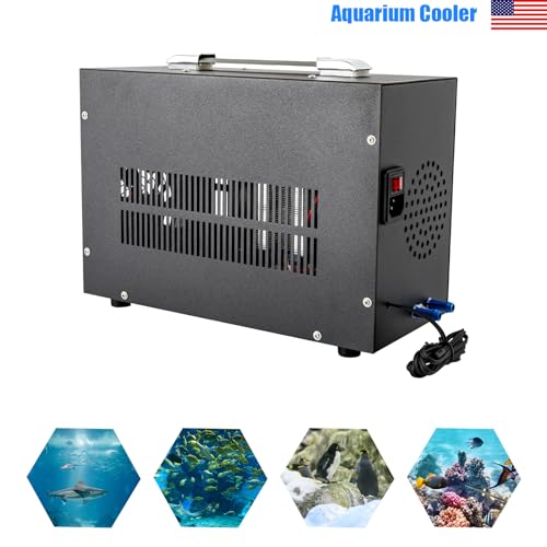 Aquarium Chiller Water Fish Shrimp Tank Cooler Cooling Machine Constant Temperature System Digital Tube Code Display Screen for Aquariums Seafood Markets Supermarkets Aquaculture (60L/15Gal)