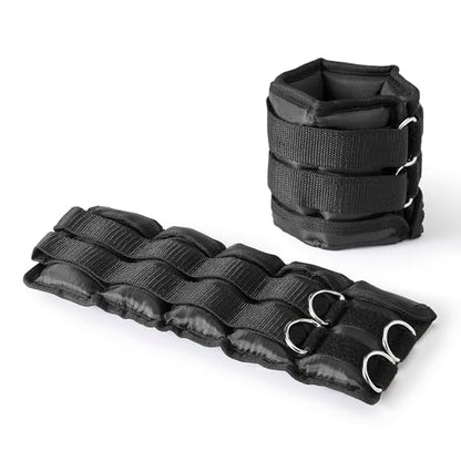 Amazon Basics Adjustable Ankle Weights for Men & Women, for Workouts, Resistance Training, Walking, Black - style: 5 Pound Set (2.5 Pounds Each)
