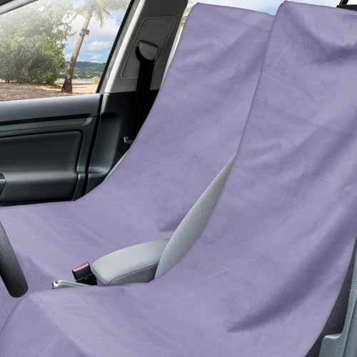 Hahafelt 2 Pack Car Seat Towel Cover with Storage Bag, Gray - style: Gray