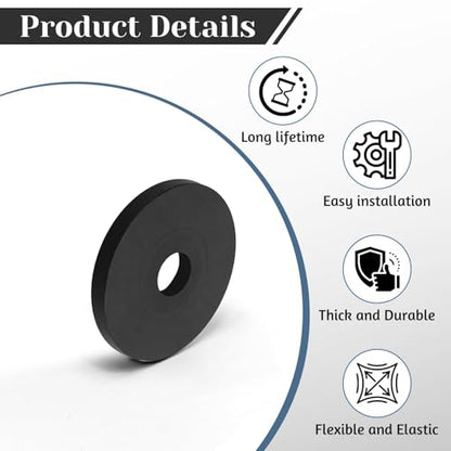 8 PCS Multi Purpose Rubber Spacer, 1-9/16" OD x 3/8" ID x 1/8" Thickness Rubber Washers for Screws, Anti Vibration Pads for Bolts, Car, Boat, Home (40 * 10 * 3mm) - size: 1-9/16" OD x 3/8" ID x 1/8" Thickness