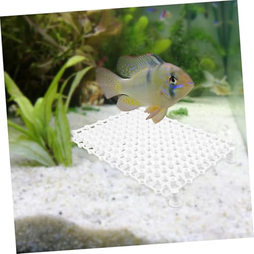HANABASS 4pcs Aquarium Divider Boards Reusable Fish Tank Bottom Plate Grid Flexible Splicing Design Material for Fish Separation and Filtration Pegs Included