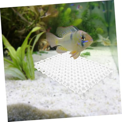 HANABASS 4pcs Aquarium Divider Boards Reusable Fish Tank Bottom Plate Grid Flexible Splicing Design Material for Fish Separation and Filtration Pegs Included
