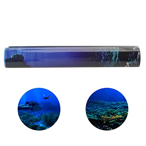 Aquarium Poster Vibrant SeaWorld Sticker, Underwater Landscape, PVC Material, Easy to Apply, Fits Most Aquarium Sizes with SelfAdhesive, Great (61*30cm) (61*41cm) (76*30cm) (76*46cm) (91*41cm)