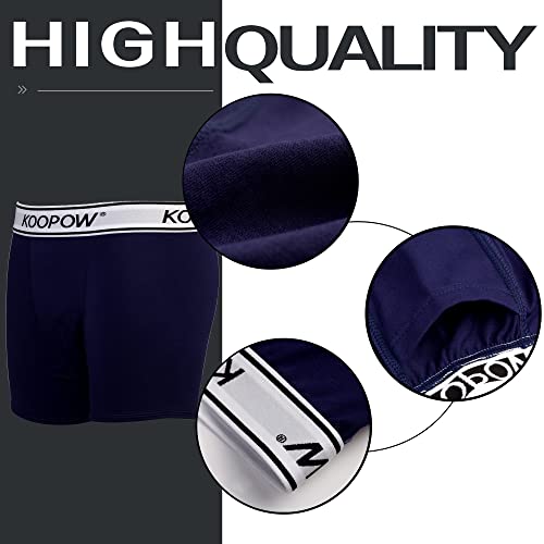 KOOPOW Youth Boys Compression Shorts with Soft Protective Athletic Cup - color: 0204-blue(2-pack), size: X-Small