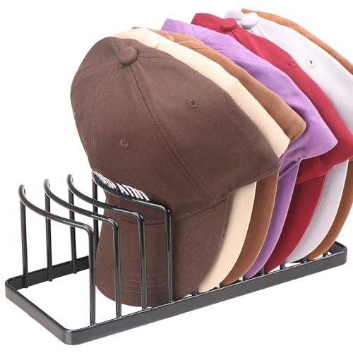 Hat Organizer for Baseball Caps - Hat Stand Hold 10 Caps | Space Saving Hat Holder, Heavy Duyt Hat Rack, No Assembly Required for Tabletop, Closet, Desk Preserves Hat Shape Black - color: Black 1 Pack