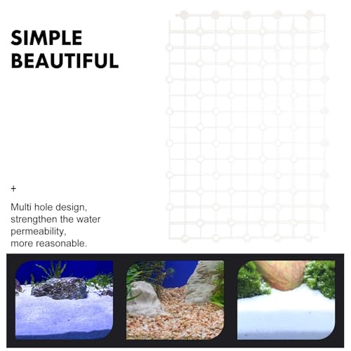 ibasenice 2pcs Aquarium Filter Plates Plastic Tank Dividers Wear-Resistant Gravel Boards for Undergravel Filters Fish Tank Bottom Separation White