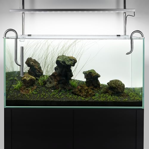 LINLAN 304 Stainless Steel Lily Pipe Inflow and Outflow with Mini Aluminum Alloy Pipe Holder, 360° Rotatable Outflow, Fits 5/8 Inch ID Filter Hose, for Rimless Aquariums (16mm-with Skimmer)