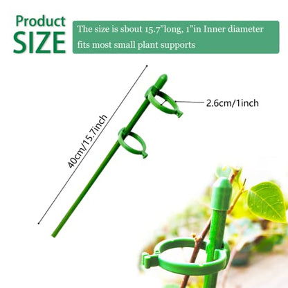 Belit 8 Pack Small Plant Support Plant Stakes, Adjustable Garden Single Stem Support Stake, Planter Support Ring for Orchid, Rose, Peony, Peppers and More, 16 inch - size: 15.7 Inch