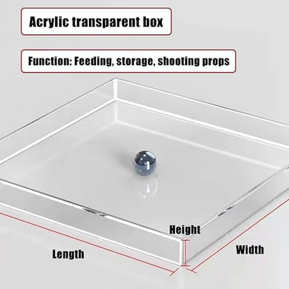 Transparent Acrylic Water Tank Shallow Sink Props, Deep Storage Box for Display, Coffee Tray for Cosmetics, Desktop Organizer (30x20x5cm / 11.8x7.9x2in)