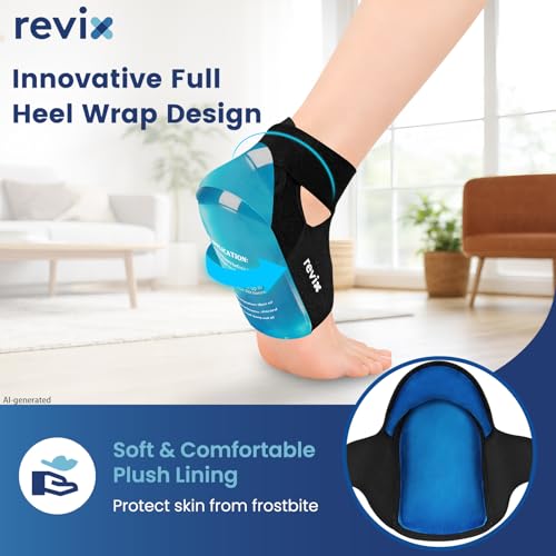 REVIX Heel Ice Pack Wrap for Plantar Fasciitis & Achilles Tendonitis, Gel - style: 1 Pack