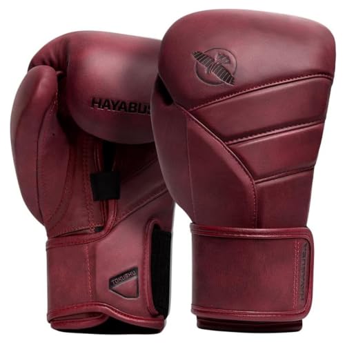Hayabusa T3 LX Leather Boxing Gloves - color: Crimson, size: 16oz