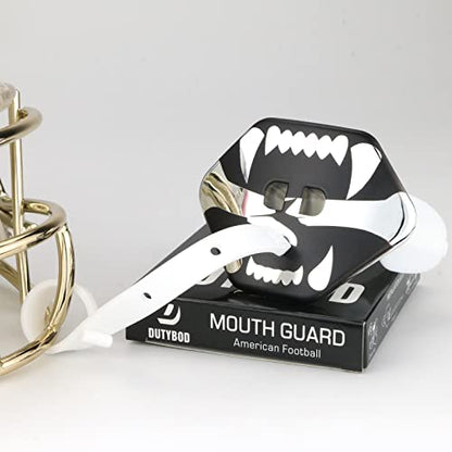 Football Mouth Guard Double Braces Mouth Guard Upper and Lower Teeth Protection Mouth Guard No Boil-Instant Fit for Youth and Adults (Silver) - color: Silver