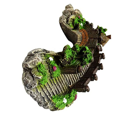 NOLITOY Aquarium Bridge Pavilion Decor Middle Resin Craft Ornament for Fish Tank Elegant Underwater Landscape Adornment Safe for Fresh Environments Easy to Clean Fish Tank Accessory