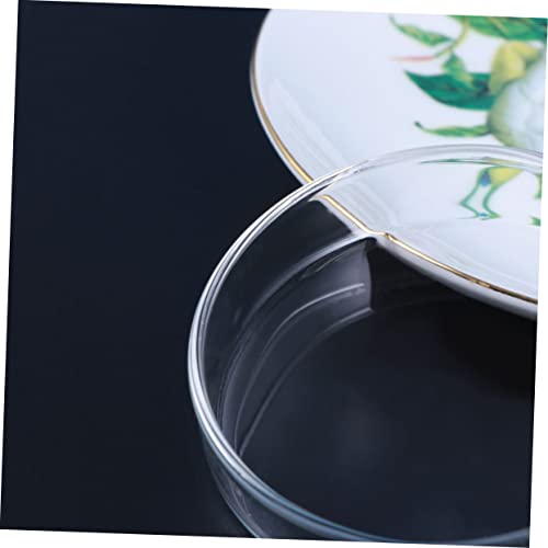 Clear Glass Shrimp Food Feeder Bowl Small Round Aquarium Dish for Fish Reptiles Ornamental Supplies Glass Design for Feeding Fish Tanks