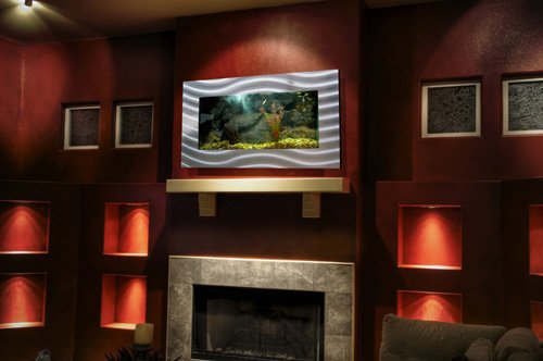 AA-Skyline-BGOLD 2.0 Wall Mounted Aquarium Brushed Gold