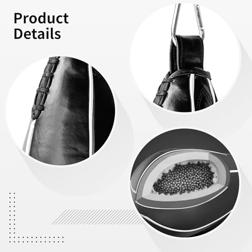 Double End Boxing Ball with Adjustable Chain, Pu Leather Punching Bag for Speed Reflex Training in MMA, Boxing, Fitness