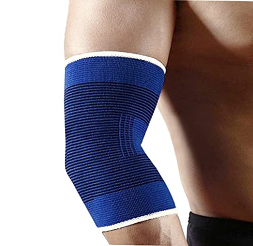 Elbow Compression Sleeves, Elbow Brace Support for Men & Women - color: Blue 1 pair