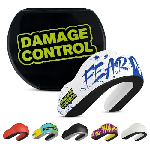 DAMAGE CONTROL Extreme Impact Sports Mouth Guard w/Case – Fear None - color: Fear None, size: Adult