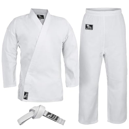 Karate Uniform for Kids & Adults Lightweight Student Karate Gi Martial Arts Uniform with Belt - size: 00 (3'9'' / 50lbs)