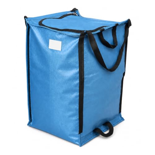 DURASACK XL Heavy Duty Storage Tote Bag with Zipper Top – 48 Gallon Extra Large Reusable Storage Bag, 20" x 20" x 28", Self-Standing Polypropylene Tote for Moving & Garage Organization, Ocean Blue - color: Ocean Blue, size: X-Large