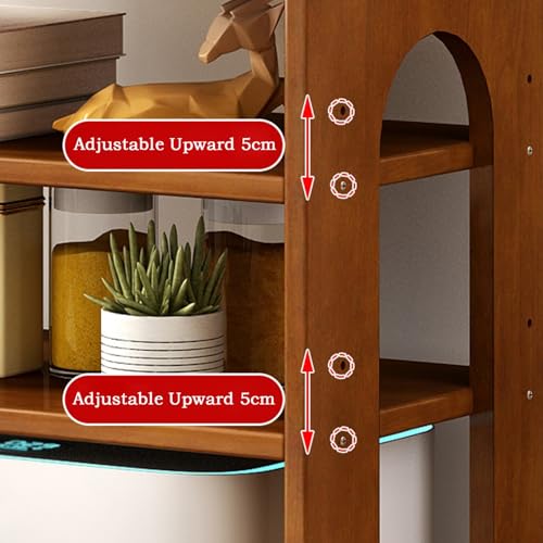Cupboard Solid Wood Sweeping Robot Organizer Shelf Living Room Fish Tank TV Cabinet Next to the Water Dispenser Storage(White)