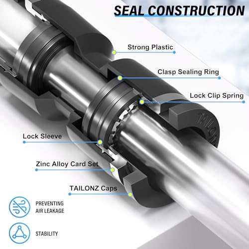 TAILONZ PNEUMATIC Male Elbow 6mm Tube OD x 1/2 Inch NPT Thread 90 Push to Connect Fittings PL6-N4 (Pack of 10) - size: 0.236'' OD 1/2''MNPT