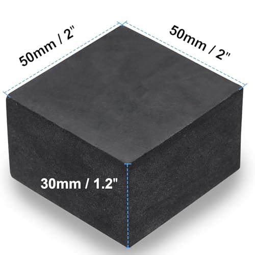 Rubber Blocks Anti-Vibration Hard Pads 2"/ 50mm Square Non-Slip Vibration Damping Mats for HVAC Air Compressor AC Units - 4 PCS 2" x 2" x 1.2" (30mm TH) - size: 1.2"/ 30mm Thickness