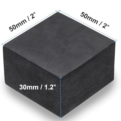 Rubber Blocks Anti-Vibration Hard Pads 2"/ 50mm Square Non-Slip Vibration Damping Mats for HVAC Air Compressor AC Units - 4 PCS 2" x 2" x 1.2" (30mm TH) - size: 1.2"/ 30mm Thickness