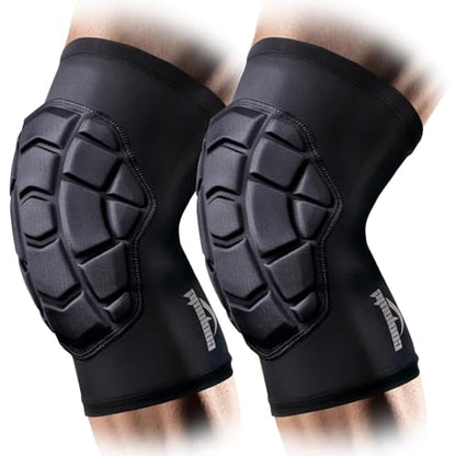 COOLOMG Basketball Knee Pads Youth Adult for Football Volleyball Wrestling - color: Black, size: Small
