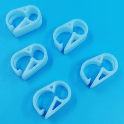 Plastic Tubing Clamps Flow Control Hose Clamp for 0.118-0.157 Inch Tube Laboratory Pinch Valve Syphon Pipe Holder 5pc Pack (5, 3-4mm/ 0.118''-0.157'') White