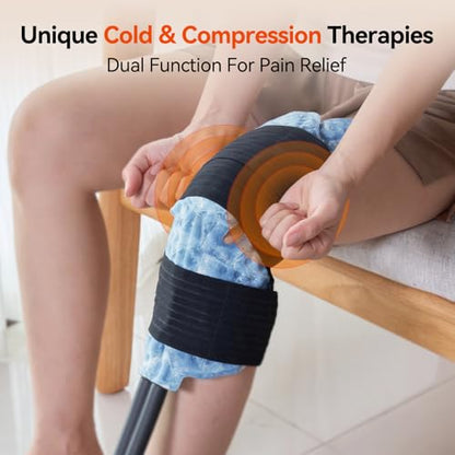 Ice Machine for Knee Shoulder Hip After Surgery w/Compression, Cold Therapy Machine for Knee Replacement, Cryotherapy for Post Surgery Recovery, Ice Therapy Pack Wrap for Injuries