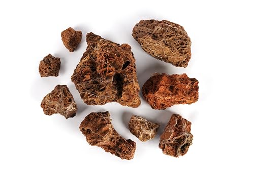 Maple Leaves Stone Natural Rocks (18lbs, 3~9 inches,9pcs) for Aquarium, Paludarium, Terrariums, Decorative of Forest Creeks, lakesides, and Streams - size: 14 Maple Leaves Stone(3-9 inches,18lbs)