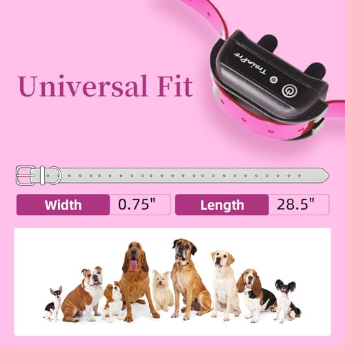 Waterproof TPU Replacement Strap for Dog Training Collar, 27.5 in - color: Pink Reflect