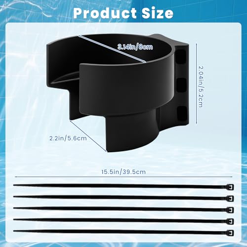 Swimming Pools Plunger Valve Bracket, Pool Hose Holder, Pool Valve Support, Pool Accessories for Above Ground Pools, Compatible with Intex Pool(with Zip Ties)