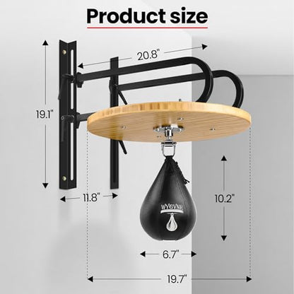 Adjustable Speed Bag Platform Kit with Speed Punching Bag, Speed Bag Swivel for Boxing Training, Workout