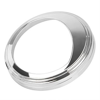 5 inch Speedometer Gauge Tank Mounted Cover Trim Ring Bezel Aluminum Chrome Compatible with Harley Electra Glide Deluxe Dyna Wide Glide - size: Chrome