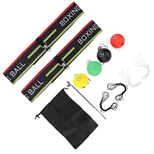 Boxing Reflex Ball Set | Adjustable Headband Reflex Ball for Hand-Eye Coordination Training | Enhance Reflexes, Speed & Skills | Ideal for All Ages & Fitness Levels