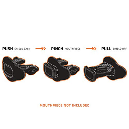 Shock Doctor Interchange Shield for Lip Guard - Mouthpiece NOT Included - for Football | Swap Lip Guard Shield Design. Single or Double Pack. - style: Drip