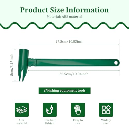 2Pcs Intelligent Live Bait Catcher Device, Quick and Precise Live Bait Holder Tool Cool Gadget for Fishing Angler Fishermen Beginner