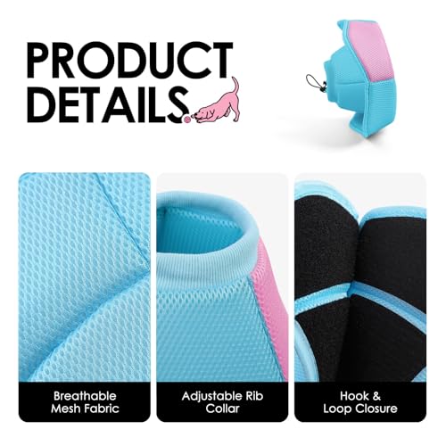 AOFITEE Large Dog Cone Adjustable Dog Cone to Stop Licking, BluePink XL - color: BluePink, size: X-Large