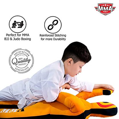MMA Sports Brazilian JIU Jitsu Grappling Submission Throwing Dummy Punching Heavy Bag Kick Boxing Dummies UNFILLED - color: Yellow, size: 4ft, style: Standing