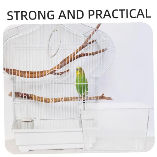 Cage Splash Feeder Cover Transparent Acrylic Guard for Birdcage Prevents Food and Water Splashing Easy Installation Compatible Various Enclosures