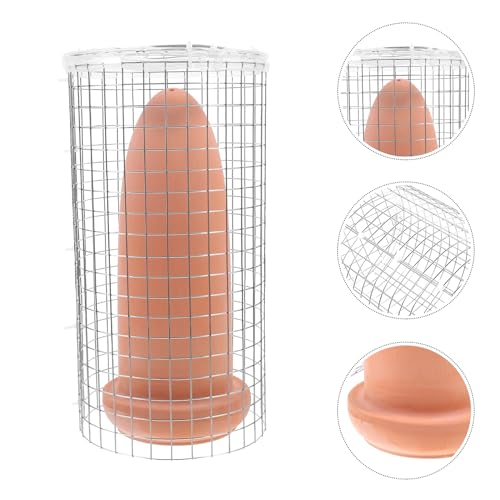 ULTECHNOVO Ceramic Angelfish Breeding Cone 9.05" x 3.93" – Isolation Net Egg Catcher for Aquarium, Easy-Clean Spawning Barrel for Angelfish & Discus